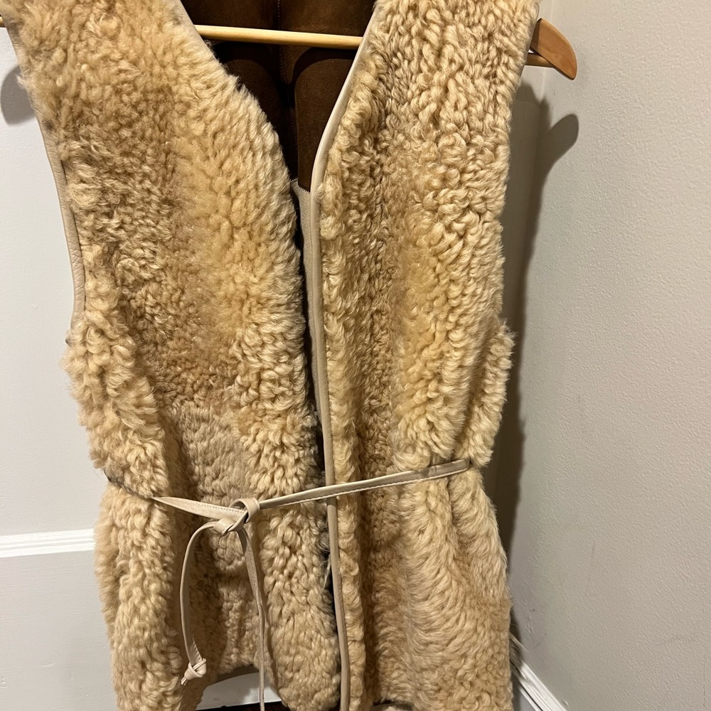 Milena Silvano shearling moon vest. Never worn without tags.